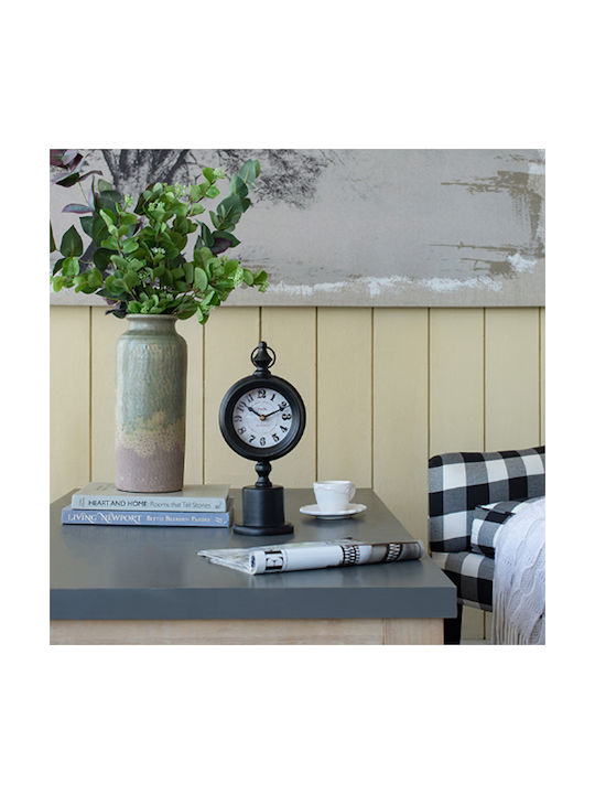 Artekko Artekko Tabletop Clock with Indicators Metal Black 48180