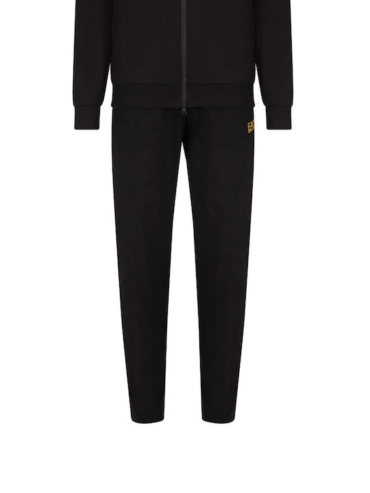 Tracksuit with Elastic Black-Gold