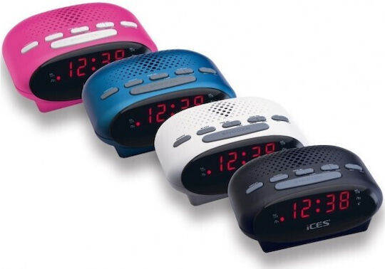 Lenco Lenco Digital Tabletop Clock LED with Radio Pink ICR-210