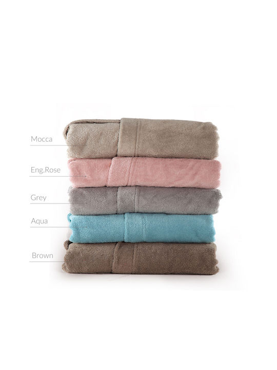 Nef-Nef Homeware Comfort Bathrobe with Hood Aqua 450gr/m²