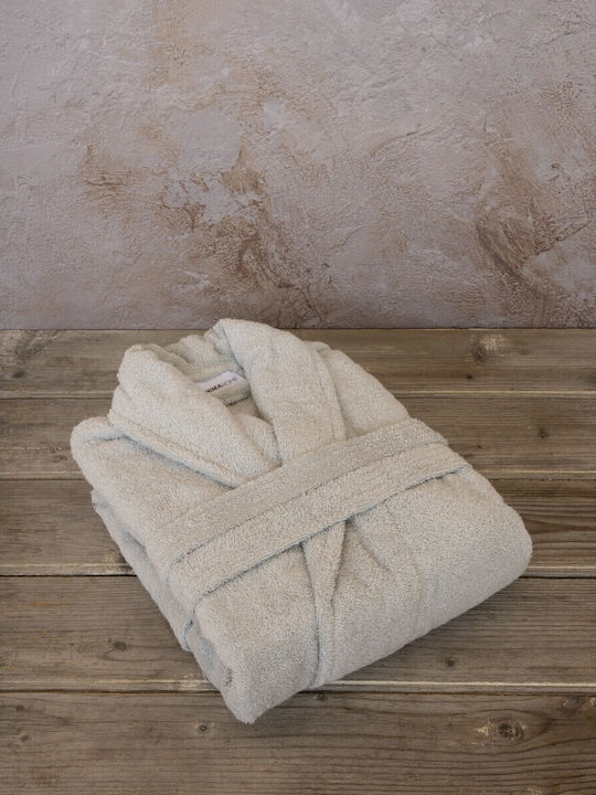Nima Asana Μπουρνούζι με Γιακά Light Gray