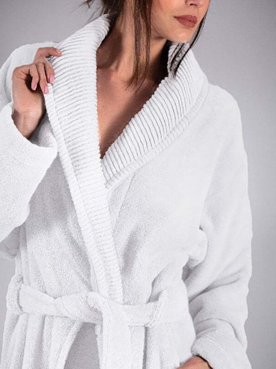 Guy Laroche Deluxe Spa Дамски халат с яка Бял 380гр/кв.м 1131090219017