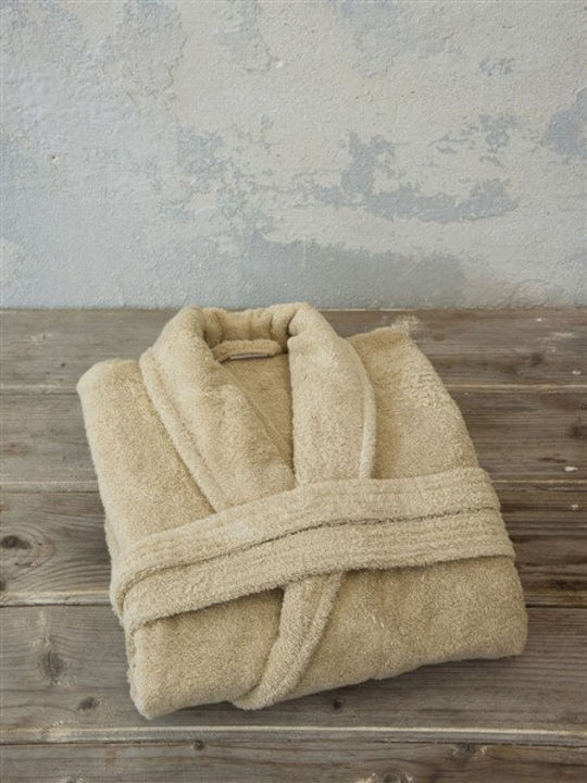 Nima Asana Μπουρνούζι με Γιακά Dusty Beige 450gr/m²