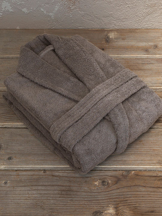 Nima Asana Μπουρνούζι με Γιακά Dusty Beige 450gr/m²