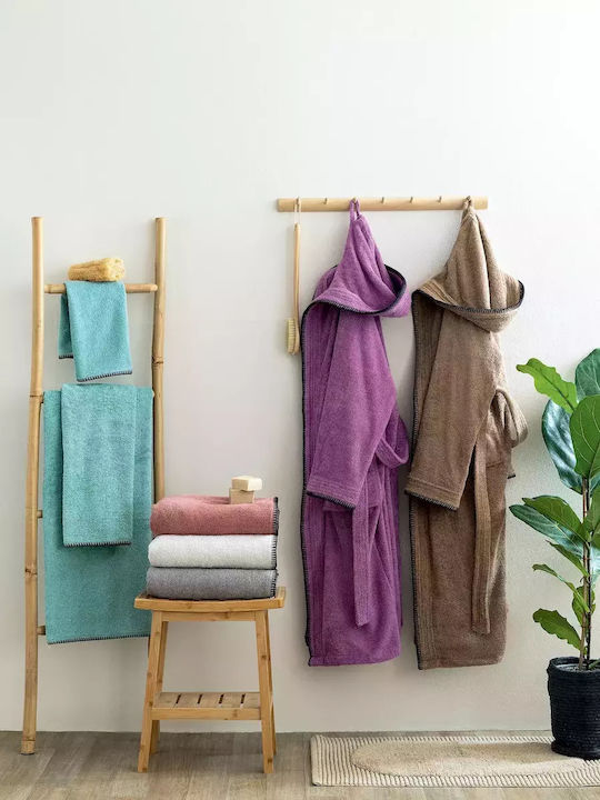 Palamaiki Bridge Bademantel mit Kapuze Violet 420gr/m²