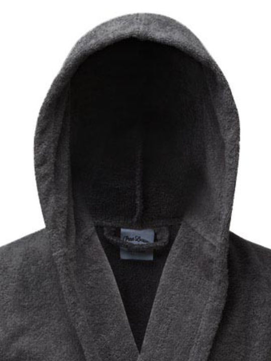 Le Blanc Bathrobe with Hood Gray 400gr/m² 7010787-7S