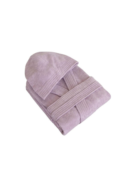 Nima Zen Bathrobe with Hood Pale Mauve 400gr/m² 32501