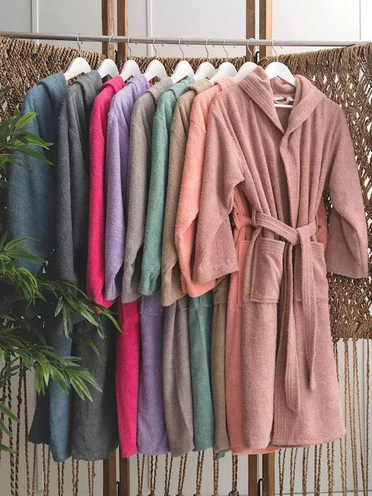 Palamaiki Classic Bathrobe with Hood Black 420gr/m²