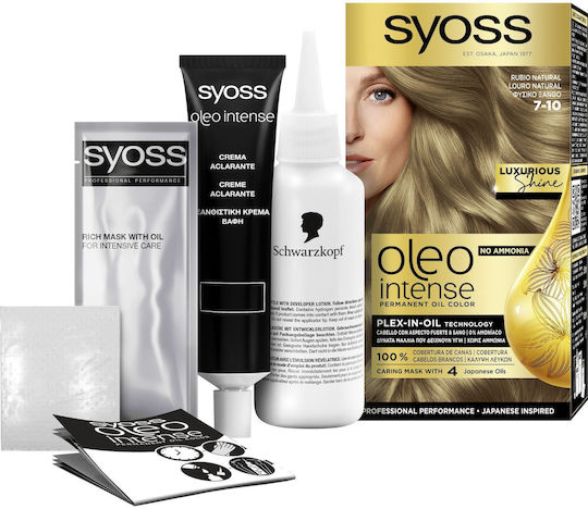 Syoss Oleo Intense Vopsea de Păr Fără Amoniac 7-10 Blond Natural 50ml