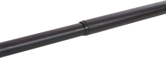 Sidirela Extendable Metallic Curtain Pole Single Φ19mm 110-210cm Black