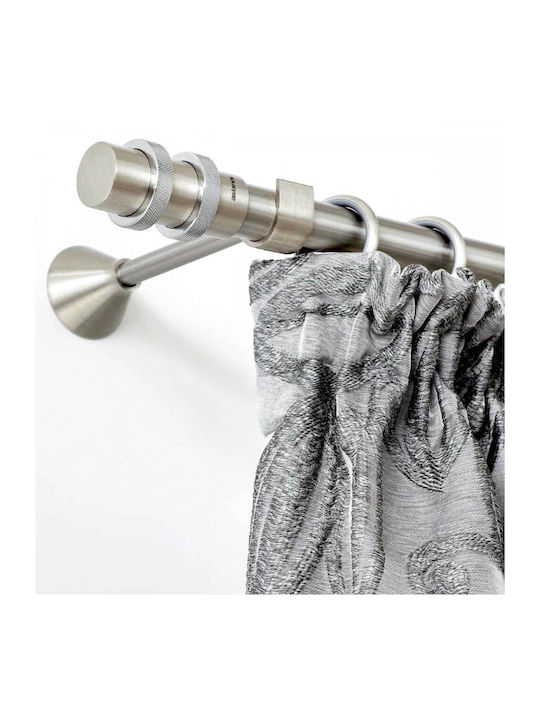 Aslanis Home Metallisch Vorhangstange Lux Einfach Φ25mm 300cm Nickel Satin