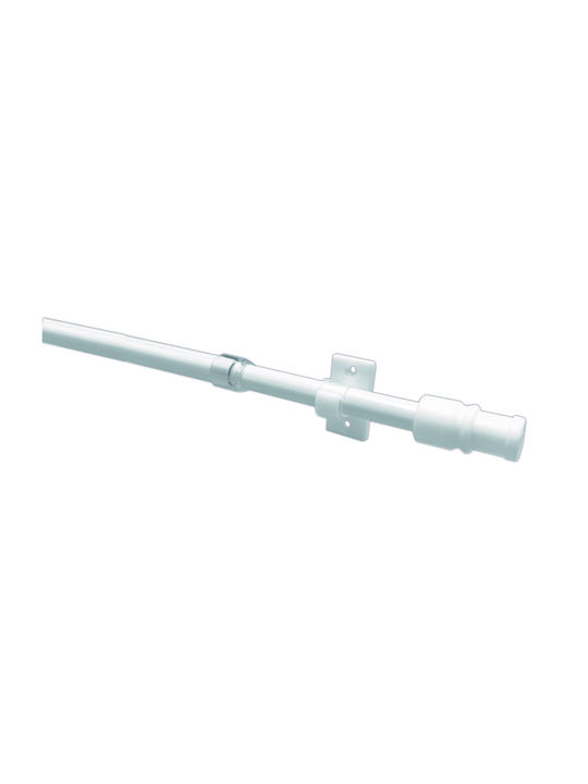 Central Home Сгъваемо Металик Корниз Φ12мм 135-225cm БЯЛ