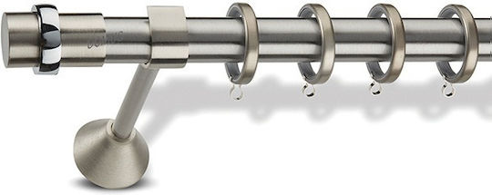 Enis by Domus Metallisch Vorhangstange Thera Doppel mit Schiene Φ25mm 160cm Thira