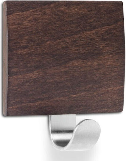 Inofix Стенна Закачалка От Стомана И Дърво 45x51x22mm 2320 Метална Венге 4.5x2.2x5.1cm