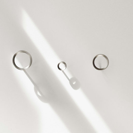 Normann Copenhagen Κρεμάστρα Τοίχου Μεταλλική Ασημί 9.4x5.5cm