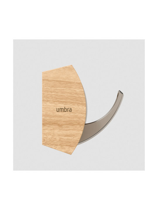 Umbra Agățătoare De Perete Din Lemn Cu 3 Compartimente Bej 30x6cm