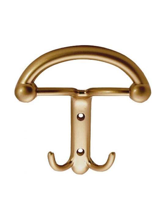 Conset Wall Hanger C548 Metal 2 Hooks Matte Floor 10.8x1.2x1.18cm