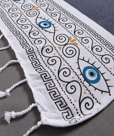 Silk Fashion Beach Towel Blue 180x90cm.