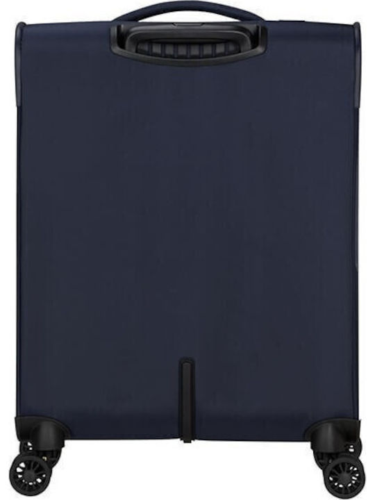 American Tourister SummerRide Cabin Fabric Suitcase Navy Blue With 4 Wheels Height 55cm