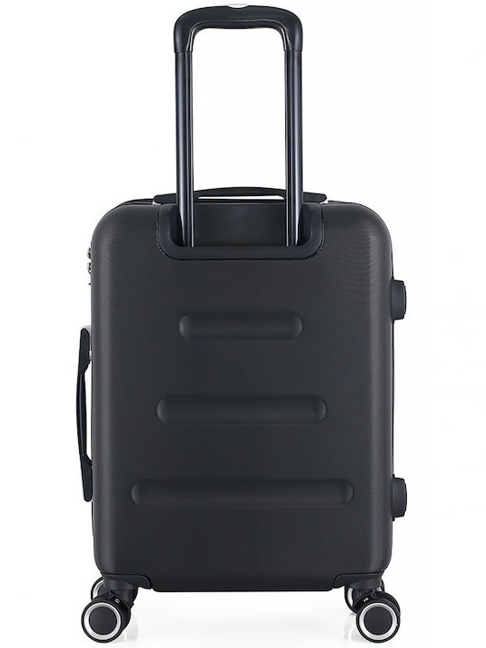 Ankor Cabin Travel Suitcase Hard Black with 4 Wheels Height 55cm 836192