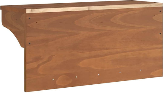 vidaXL Κρεμάστρα Τοίχου Ξύλινη 5 Θέσεων Καφέ 87x30cm