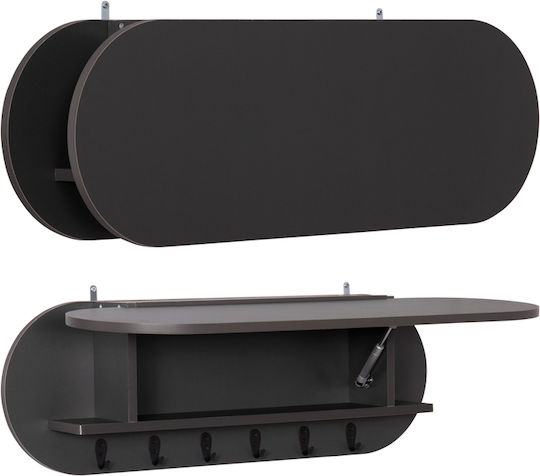 Freebox Hölzernes Wandhalterung mit 6 Haken 84x12x28,6cm