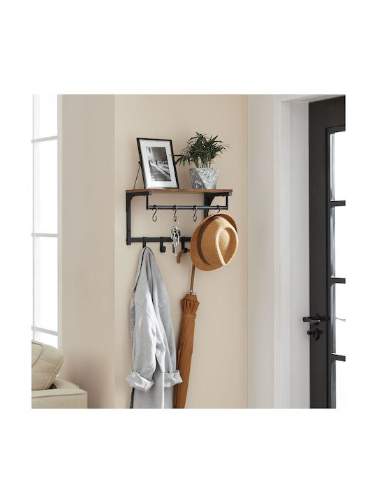Agățătoare De Perete Metalică Cu 8 Compartimente Gri 40x24x24cm