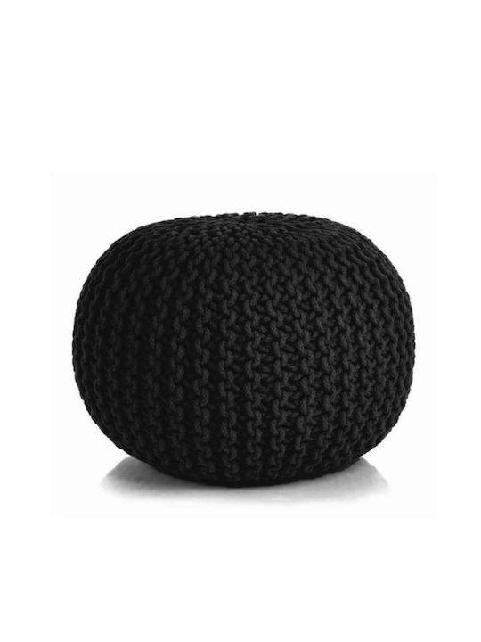 Bean Bag Chair Stool Waterproof Black 50x50x40cm