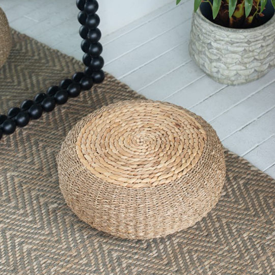 Bean Bag Chair Stool Waterproof Beige 41x41x15cm