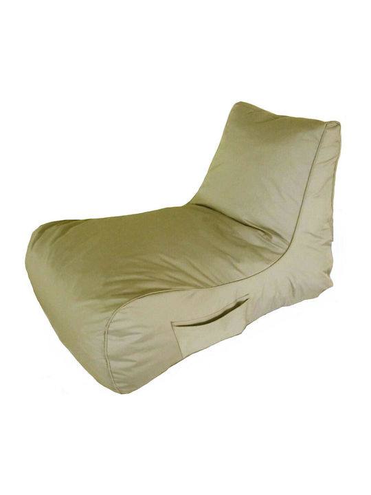 Πуф Кресло Водоустойчив Ecru 106x70x67см