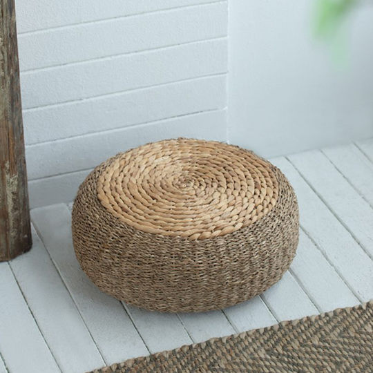 Bean Bag Chair Stool Waterproof Beige 41x41x15cm