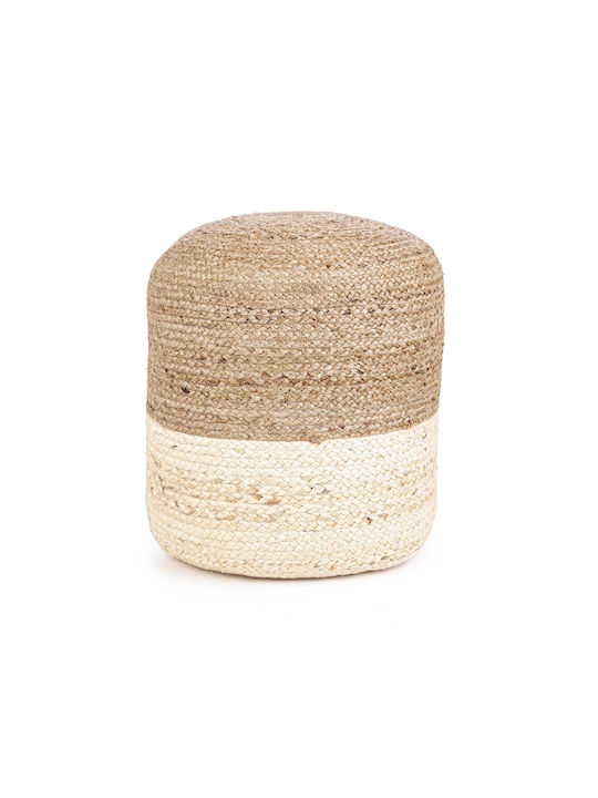 Bean Bag Stool Beige 45x45x45cm
