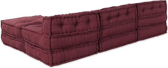 vidaXL Waterproof Burgundy Bolster Bean Bag Chair 70x70x54cm