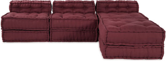 vidaXL Waterproof Burgundy Bolster Bean Bag Chair 70x70x54cm