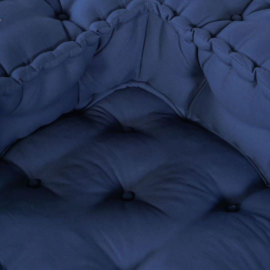 Bean Bag Sofa Poof Blue 70x70x54cm