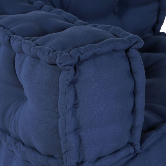 Bean Bag Sofa Poof Blue 70x70x54cm