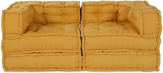 vidaXL Waterproof Yellow Bean Bag Chair 70x70x54cm