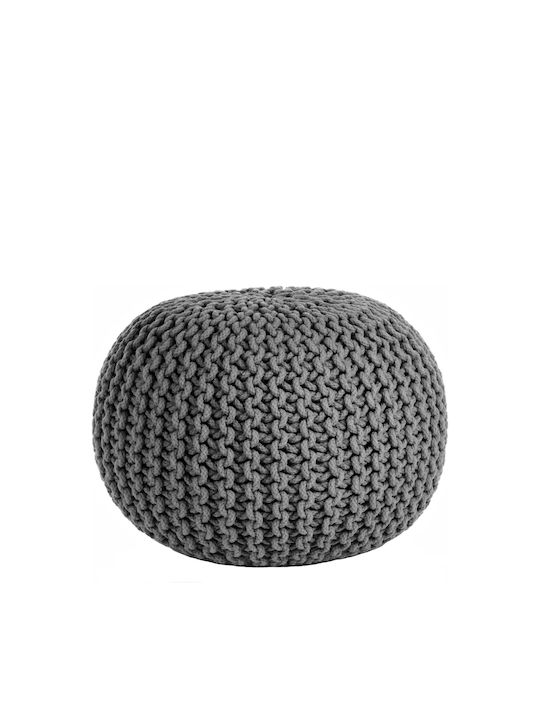 Bean Bag Stool Poof Gulru Gray 50x50x35cm