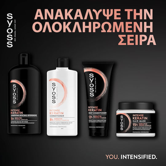 Syoss Keratin Perfection Σαμπουάν Αναδόμησης/Θρέψης & Λείανσης για Όλους τους Τύπους Μαλλιών 750ml