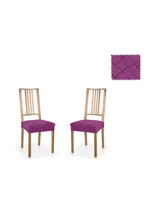 Mc Decor Waves Elastic Cover for Chair Purple 40εκ. 2pcs MCL.EL.WAVES.KK-MVB