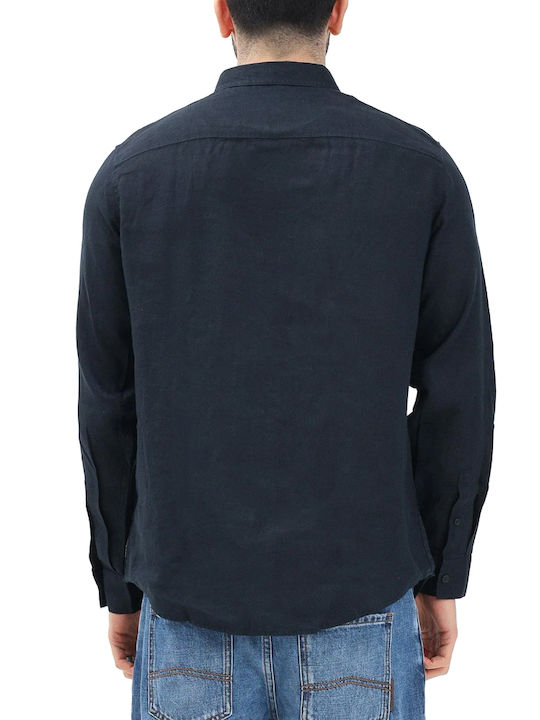 Armani Exchange Linen Shirt Blue