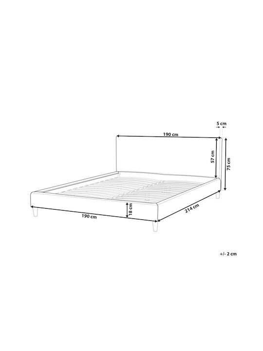 Beliani Fitou Ελαστικό Κάλυμμα Πολυθρόνας Λευκό 180x200cm