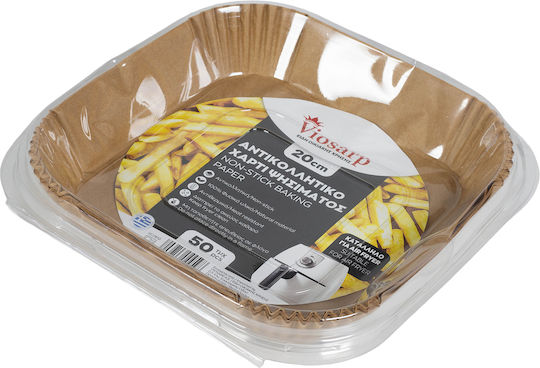 Viosarp Non-stick Papers for Air Fryer 20x20cm 50pcs