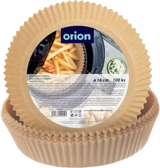 Orion Αντικολλητικά Χαρτιά για Air Fryer 16x16εκ. 100τμχ