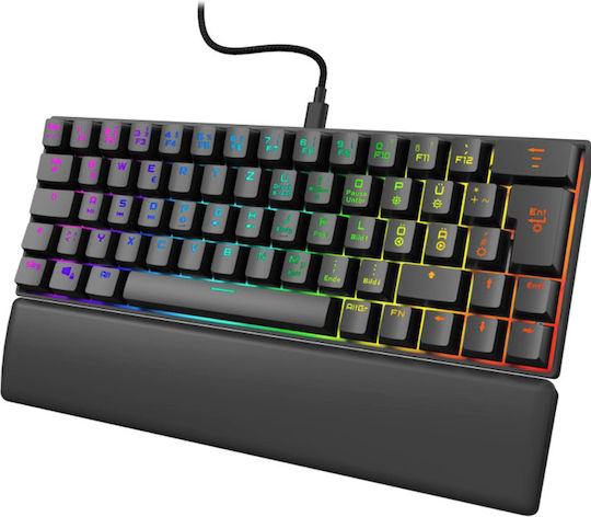 URage Exodus 760 Mini Οπτικό Gaming Πληκτρολόγιο 60% με Outemu Red διακόπτες και RGB φωτισμό (Αγγλικό US)