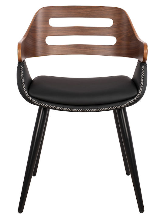 Visitor Chair with Arms Καφέ 50x53x76cm