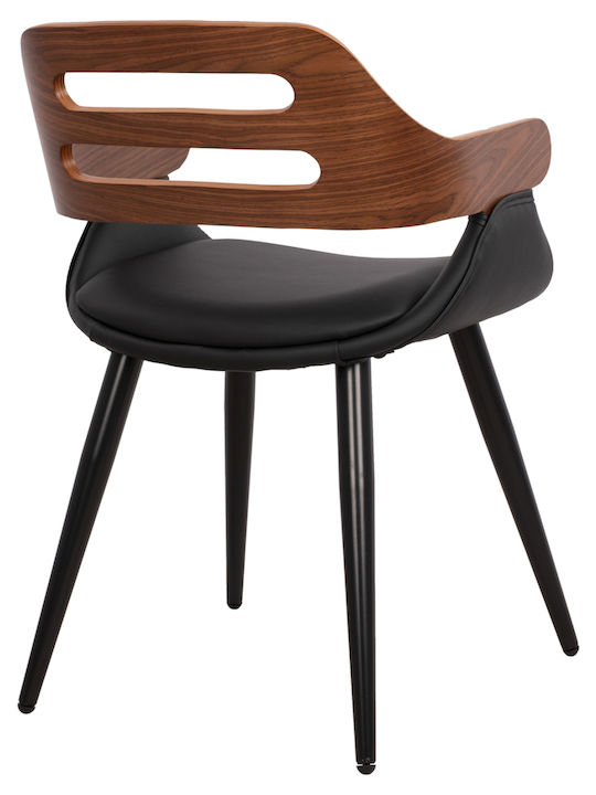 Visitor Chair with Arms Καφέ 50x53x76cm
