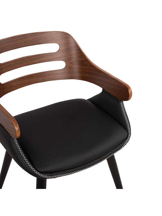 Visitor Chair with Arms Καφέ 50x53x76cm