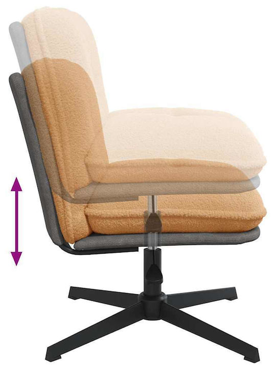 Rotativă Fotoliu Vizitator în Culoare Bej 67x72x83cm 1buc