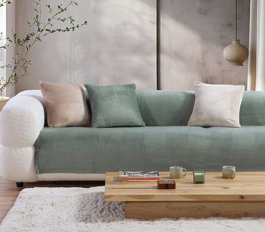 Nef-Nef Homeware Sofa-Kissen Dakari Vlies Green 45x45cm.